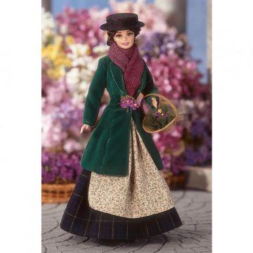 Muñeca Barbie es Eliza Doolittle en Mi Bella Dama en la Chica de las Flores - My Fair Lady at the Flower Girl