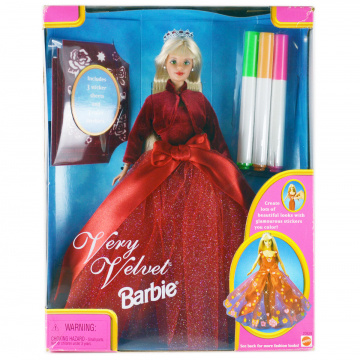 Muñeca Barbie Very Velvet (rubia, rojo)