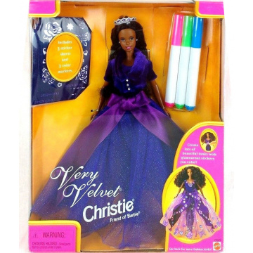 Muñeca Christie Barbie Very Velvet (AA, morado)