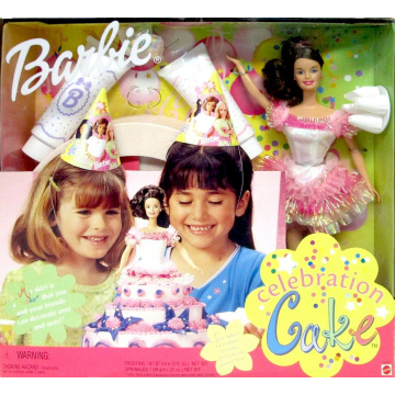 Barbie Celebration Cake Doll with Cake Skirt (morena)
