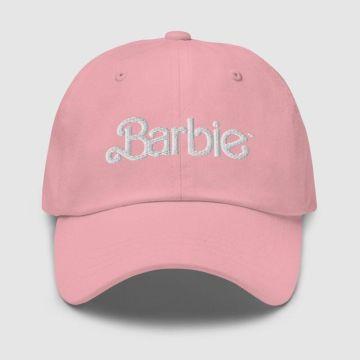 Gorra de béisbol rosa con logo clásico de Barbie