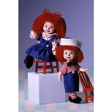 Muñeca Kelly y muñeco Tommy  como Raggedy Ann y Andy