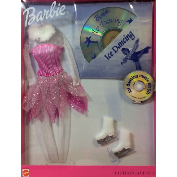 Moda Barbie Ice Dancing Movin' to Music Fashion Avenue