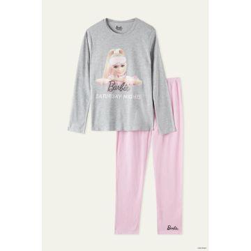 Pijama Largo Para Niña con Estampado Barbie x Tezenis
