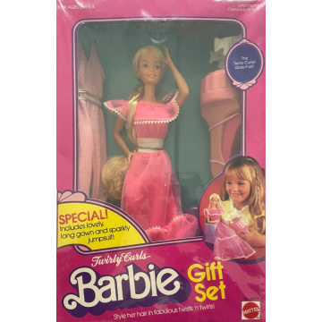 Set de regalo muñeca Barbie Twirly Curls con trenzador