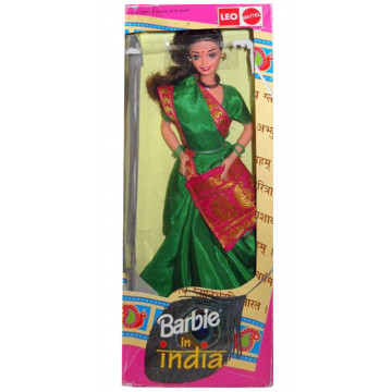 Muñeca Barbie in India (green Sari)