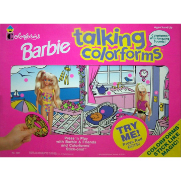 Barbie Talkingr Colorforms Press N Play