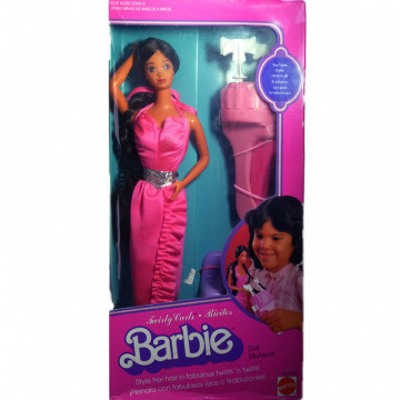 Muñeca Barbie Twirly Curls con trenzador (Hispánica)