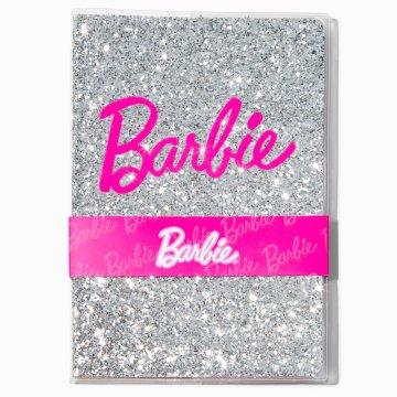 Cuaderno de diamantes de imitación plateado Barbie