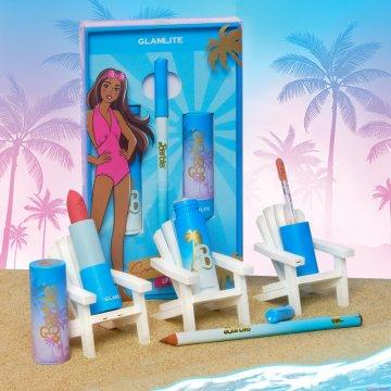 Kit de labios de vacaciones de verano Barbie x Glamlite