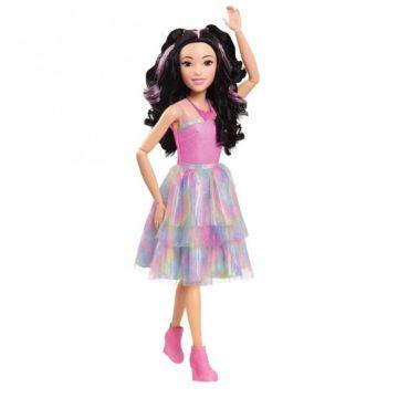 Muñeca Barbie Tie-Die Mejor Amiga de la Moda de 28 pulgadas, Cabello Negro