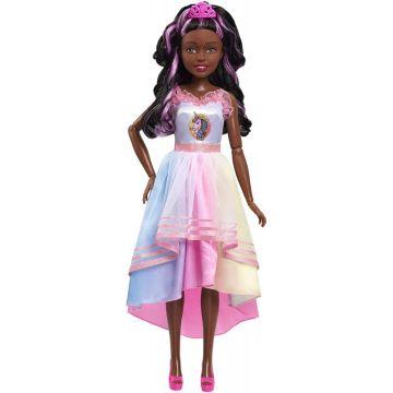 Barbie - Muñeca de fiesta unicornio Best Fashion Friend de 28 pulgadas, Pelo Moreno