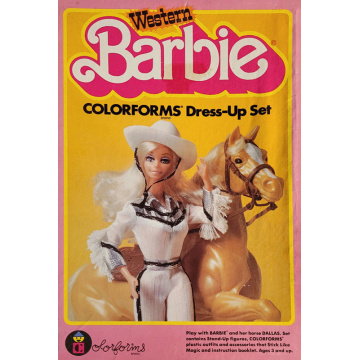 Set Western Barbie Colorforms Dress-Up