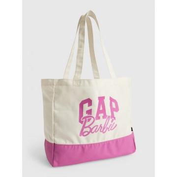 Bolso tote de tela reciclada con logo en relieve de Gap × Barbie™