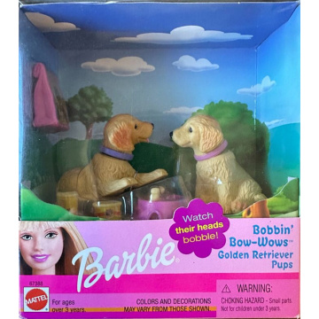Barbie Bobbin' Bow-Wows Golden Retriever Pups
