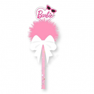 Bolígrafo con pompón Barbie - rosa