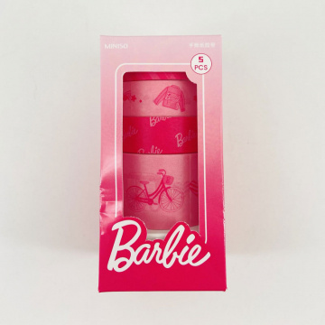 Set de 5 rollos de cinta adhesiva Barbie