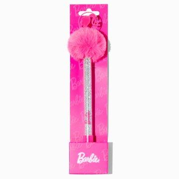 Bolígrafo con pompón rosa y plateado de Barbie™