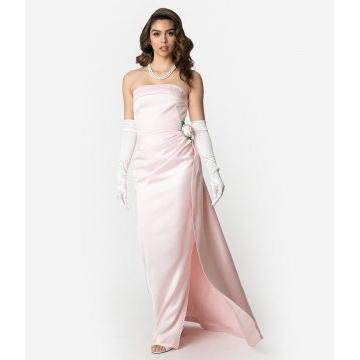 Reserva - Vestido Pink Satin Strapless Enchanted Evening Gown de Barbie x Unique