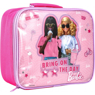 Zawadi Global Barbie - Lonchera rectangular aislada para niños y niñas, tamaño perfecto para empacar aperitivos calientes o fríos para la escuela y viajes, sin BPA
