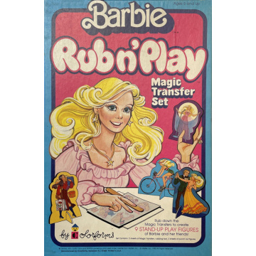 Set Magic Transfer Barbie Colorforms Rub n' Play