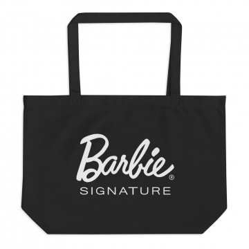 Tote Bag negro con Logo Barbie Signature