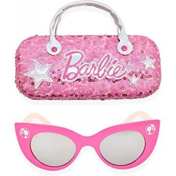 Barbie - Gafas de sol para niña con diseño de ojo de gato y estuche rígido, rosa