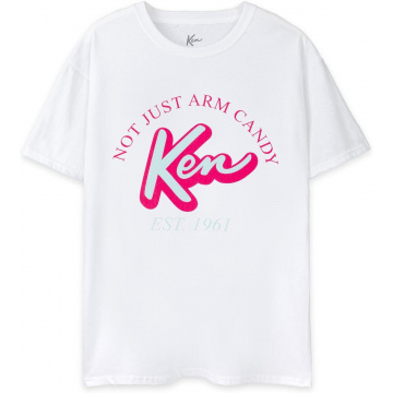 Barbie Camiseta Blanca De Manga Corta para Hombre | Ken Not Just Arm Candy