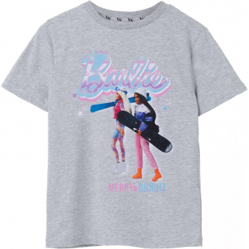 Barbie Camiseta navideña Girls Grey Merry & Bright Skiing