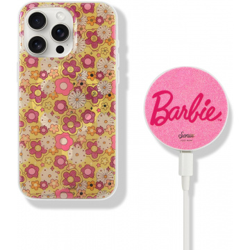 Funda Sonix x Barbie + cargador MagLink (perfectamente rosa) para MagSafe iPhone 15 Pro Max | flor retro