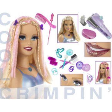 Cabeza de Peinado Barbie Rizos frescos