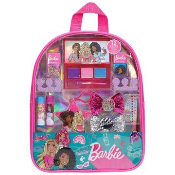 Barbie - Mochila Cosmética Maquillaje Bolsa de regalo Set Townley Girl incluye brillo de labios, esmalte de uñas y accesorios para el cabello para niños, adolescentes y niñas pequeñas