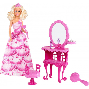 Muñeca Barbie Fairytale Princess y tocador