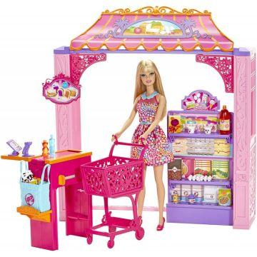 Tienda de comestibles con muñeca Barbie Avenida Malibu