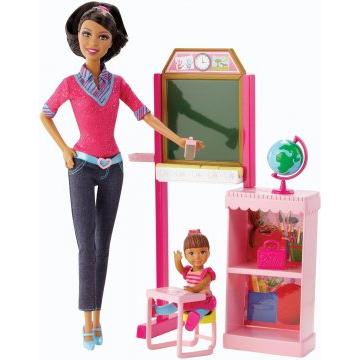 Set completo de Nikki maestra Barbie Profesiones