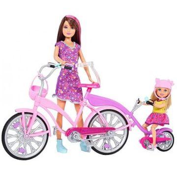 Set Bicicleta para dos muñecas Hermanas Barbie
