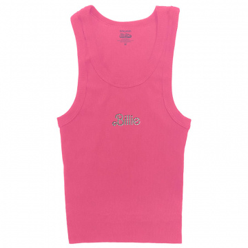 Camiseta sin mangas rosa acanalada Barbie X Billie Eilish