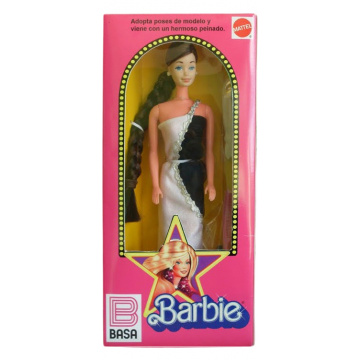 Muñeca Barbie Superstar blanco y negro (Basa)