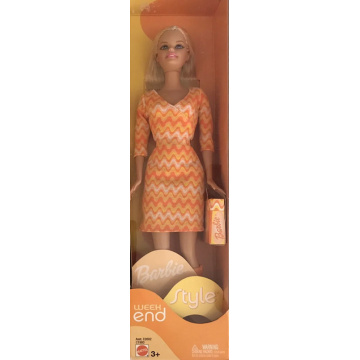 Muñeca Barbie Weekend Style (Vestido naranja)