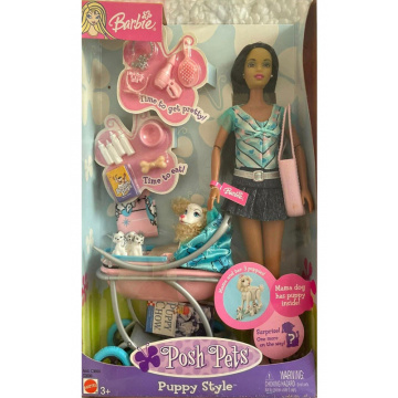 Muñeca Barbie Posh Pets estilo perrito (AA)