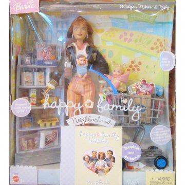 Muñecas Midge, Nikki y bebé compras divertidas Barbie Happy Family