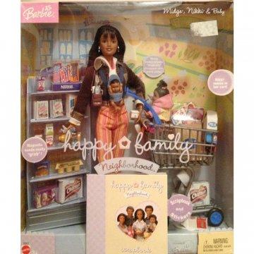 Muñecas Midge, Nikki y bebé compras divertidas Barbie Happy Family AA