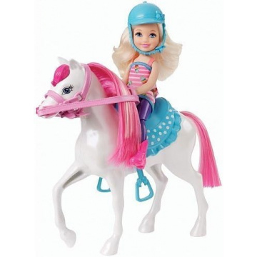 Muñeca Chelsea y Pony 