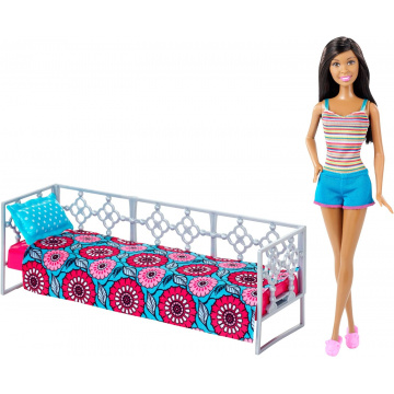 Set de juegos con muñeca Barbie Daybed y cama