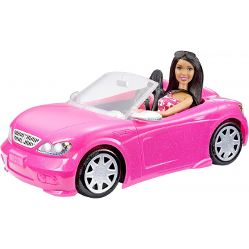 Muñeca Barbie y Convertible Glam (AA)
