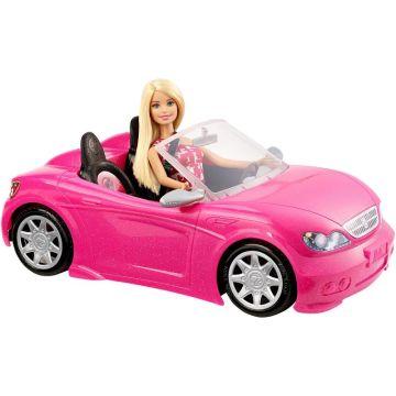 Muñeca y coche descapotable Barbie