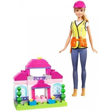 Muñeca Barbie constructora y set de juegos