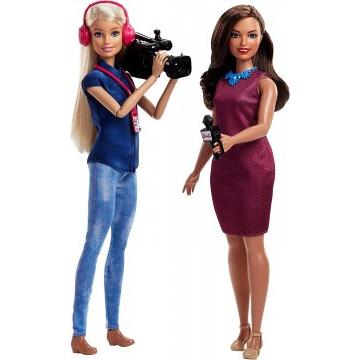 Muñeca Barbie TV News Team