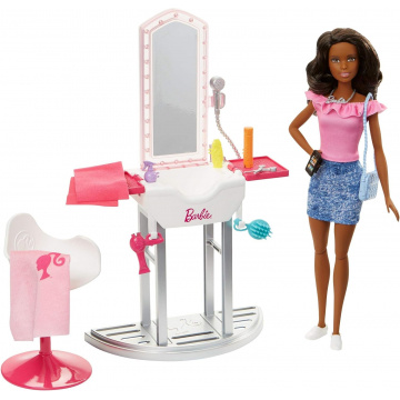 Muñeca Barbie y Salón (AA)