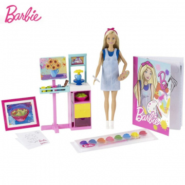 Muñeca y Set de juegos Barbie Art Studio
